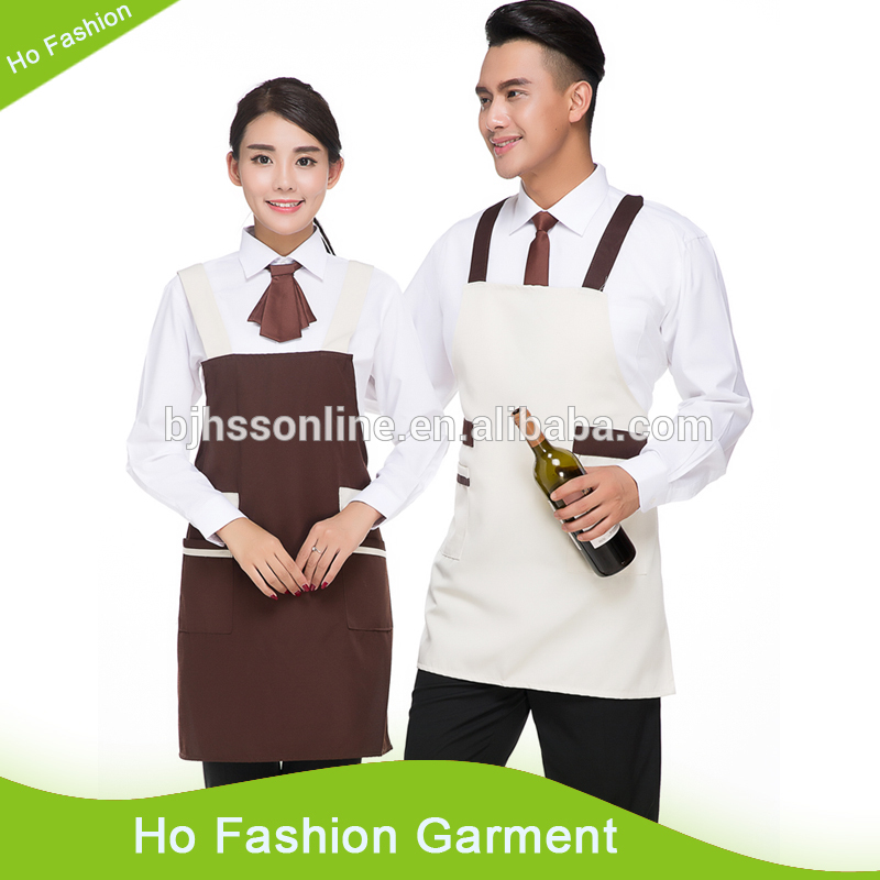 カスタマイズされた新しいデザイン面白い調理卸売キッチン綿エプロン-レストラン、バー制服問屋・仕入れ・卸・卸売り