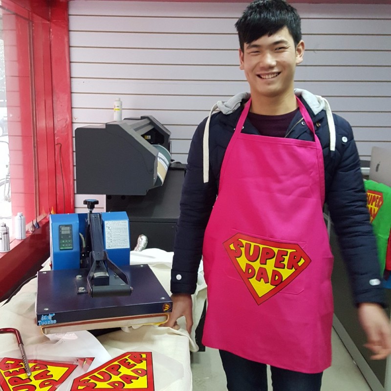 ローズ レッド プロモーション エプロン ポリエステル素材の ため の販売促進-レストラン、バー制服問屋・仕入れ・卸・卸売り