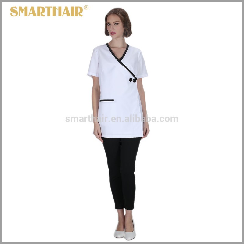 Smarthair L243464ポリコットン美容制服スパ制服半袖-制服、作業服問屋・仕入れ・卸・卸売り