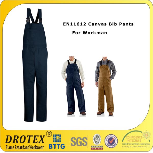 NFPA70E綿難燃性よだれかけパンツ用fr保護服-制服、作業服問屋・仕入れ・卸・卸売り