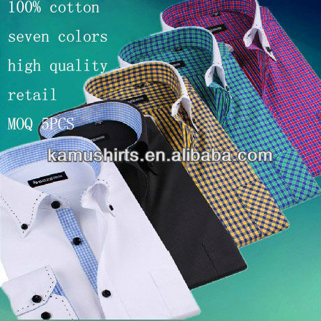 古典的なスリムフィットのための正式なシャツの男のシャツの綿のシャツ男性用オフィス5個moq-プラスサイズシャツ、ブラウス問屋・仕入れ・卸・卸売り