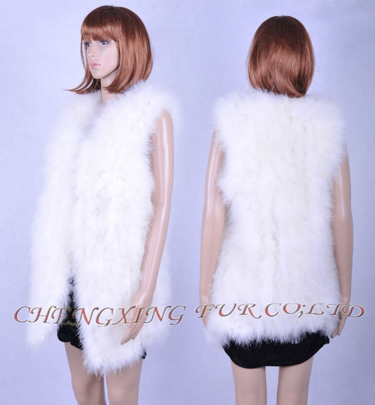 'scx-g-b-137d本物の羽毛のドレスの女性のベスト-ベスト問屋・仕入れ・卸・卸売り