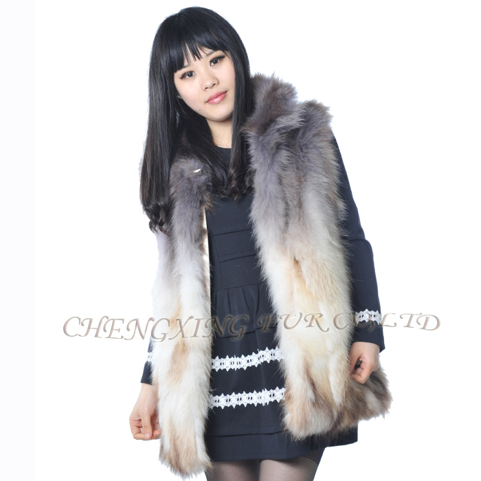 CX-G-B-250ディップ染め女性の衣服新しいファッションアライグマの毛皮のベスト-ベスト問屋・仕入れ・卸・卸売り
