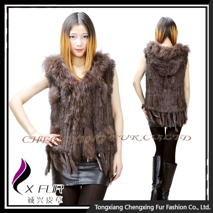 CX-G-B-97A新しい2016ニットリアルウサギの毛皮の女の子服-ベスト問屋・仕入れ・卸・卸売り