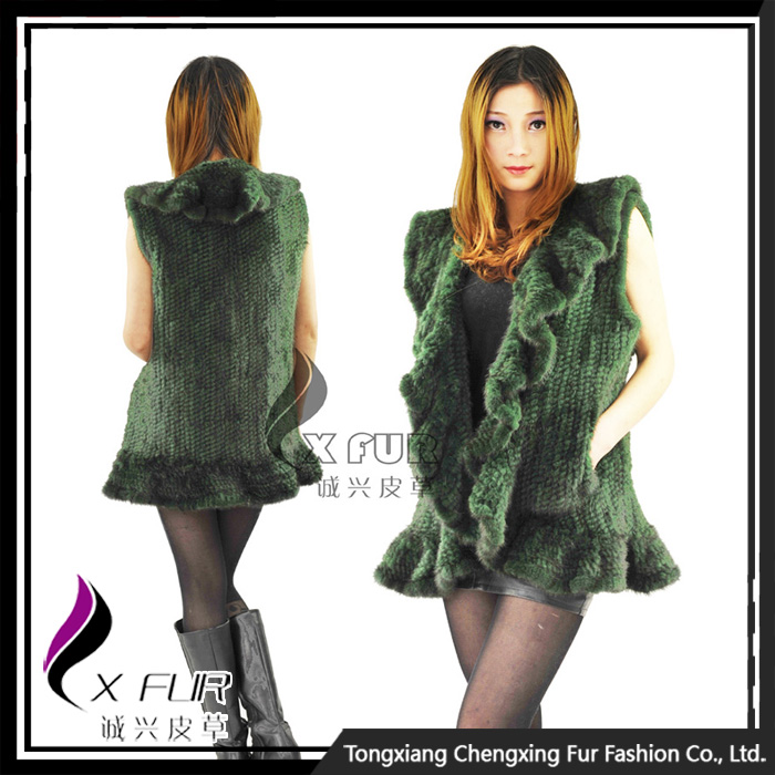 売れ筋cx-g-b-231b編み物、 女性韓国のミンクの毛皮の女性のファッション衣類-ベスト問屋・仕入れ・卸・卸売り