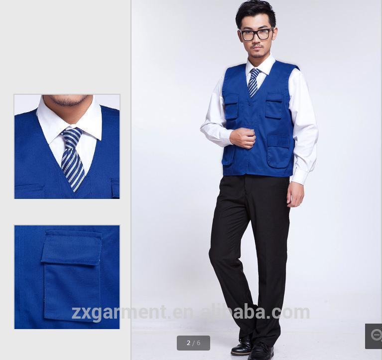 マルチポケットワークベスト男性用の作業服/仕事マルチポケット綿の男性のベスト-ベスト問屋・仕入れ・卸・卸売り