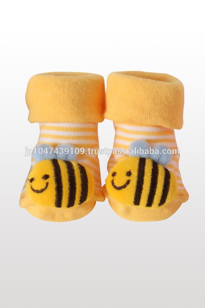 卸日本高品質かわいい黄色蜂蜜蜂赤ちゃん靴下、 つる-その他アパレル問屋・仕入れ・卸・卸売り
