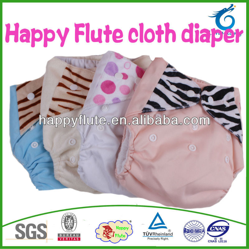 赤ちゃんの布おむつハッピーフルートの翼を持つ別の色、 調節可能で、 ウォッシャブル、 単一列のスナップ-その他アパレル問屋・仕入れ・卸・卸売り