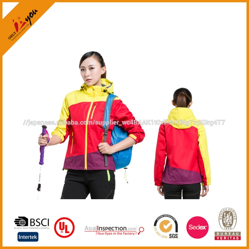 春単層とヒットはカラーステッチジャケット登山コート用女性-その他アパレル問屋・仕入れ・卸・卸売り