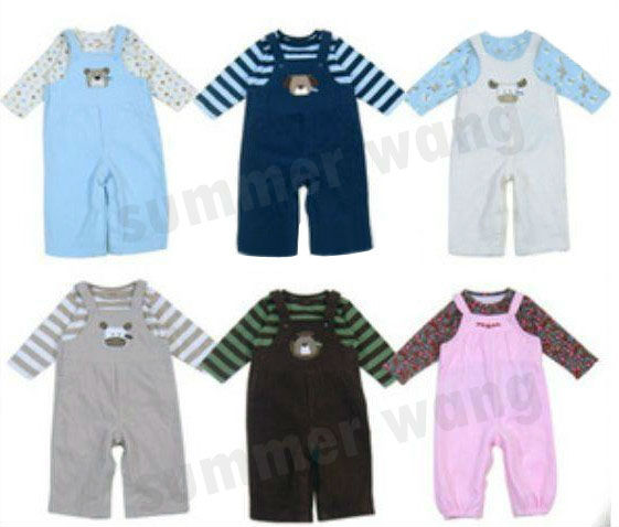 子供のフリースの乳児とオーバーオールセット-その他アパレル問屋・仕入れ・卸・卸売り