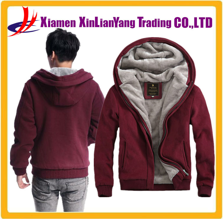 men hoody wholesale custom zip up winter hoodie thick fleece hoodie-トレーナー、パーカー問屋・仕入れ・卸・卸売り