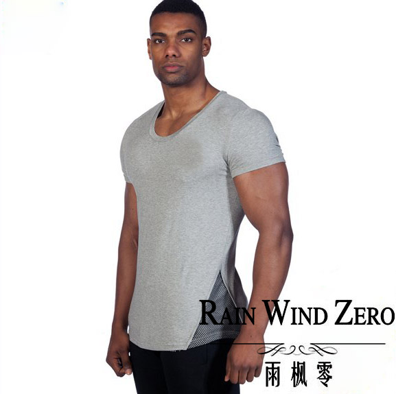 2016夏の屋外ランニング着用半袖無地白tシャツのための男性-タンクトップ問屋・仕入れ・卸・卸売り