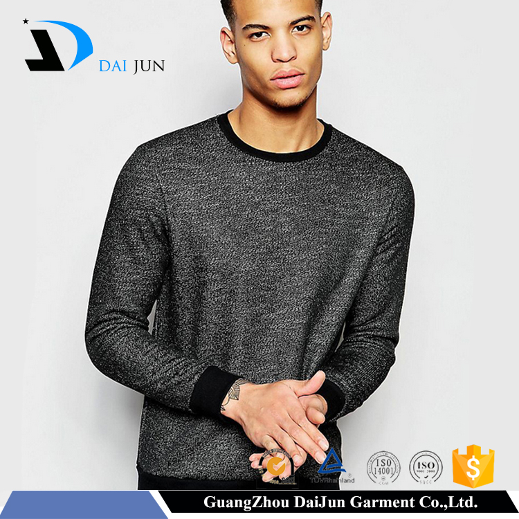 Daijun oem新しいデザイン最高の価格男性卸売平野黒セーター-トレーナー、パーカー問屋・仕入れ・卸・卸売り