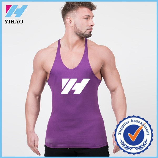 yihaonewのcustomeのスタイルの男性衣類のスポーツウェアタンクトップフィットネスジムストリンガーブランク男性服の実行チョッキ-タンクトップ問屋・仕入れ・卸・卸売り