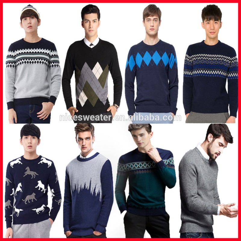 2016最新のファッションジャカードセーター男性クルーネック-問屋・仕入れ・卸・卸売り
