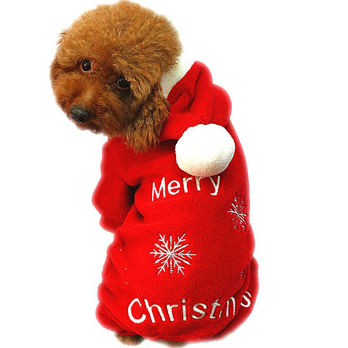 暖かい冬のメリークリスマス新しいデザインの犬の服パーカーコートペット用ペット服犬犬のかわいいサンタ-コート問屋・仕入れ・卸・卸売り