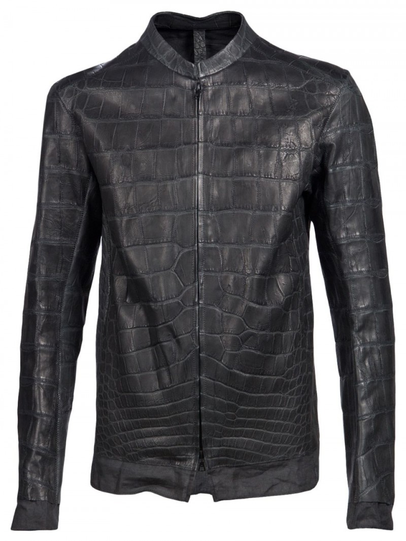 オートバイの革のジャケットでワニ皮( 本革ジャケット)-ジャケット問屋・仕入れ・卸・卸売り