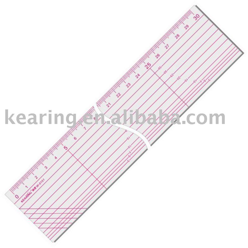 Kearing、 のパッチワークの定規5*30cmグレーダ、 キルティングのパッチワークの定規、 プラスチック製のパッチワークルール、 #w5151-裁ち鋏問屋・仕入れ・卸・卸売り