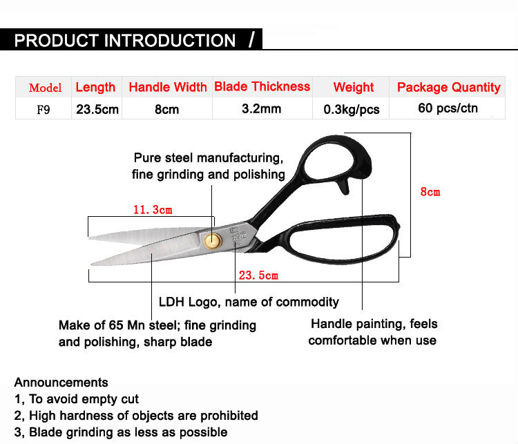 {newdesign}9''スーパーシャープ高炭素鋼テーラーはさみ工場卸売/oem-裁ち鋏問屋・仕入れ・卸・卸売り