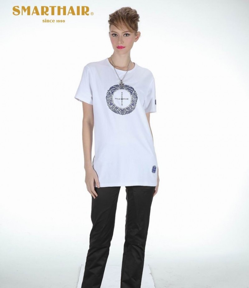 Smarthair T382025FW高品質コットン女性tシャツ夏スタイリストtシャツ-Tシャツ問屋・仕入れ・卸・卸売り