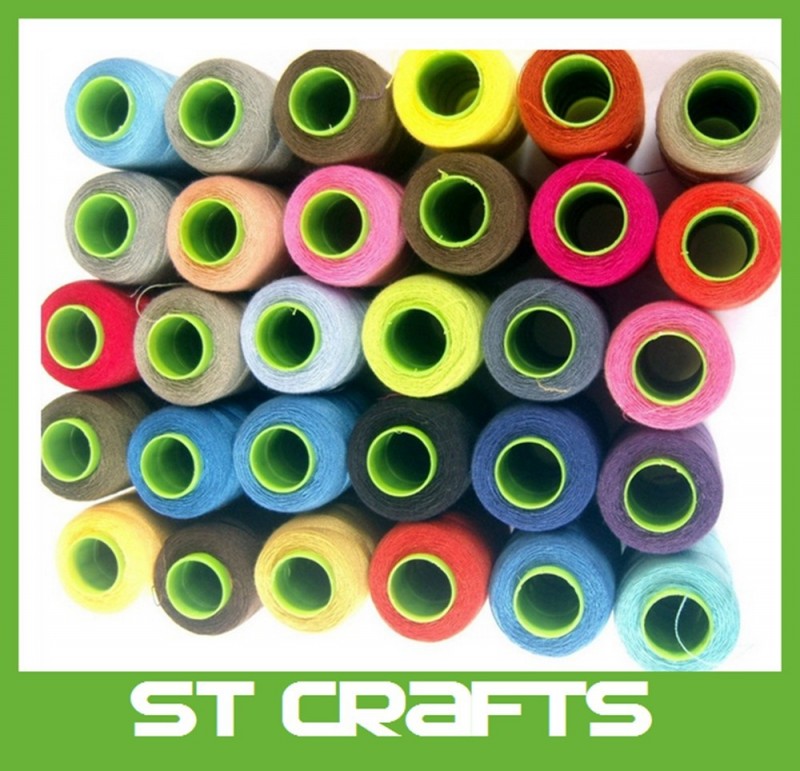 24分類されたフルサイズのポリエステルミシン糸スプール-縫い糸問屋・仕入れ・卸・卸売り