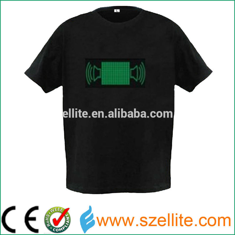 あなた自身のロゴを作るカスタムledライトtシャツ-Tシャツ問屋・仕入れ・卸・卸売り