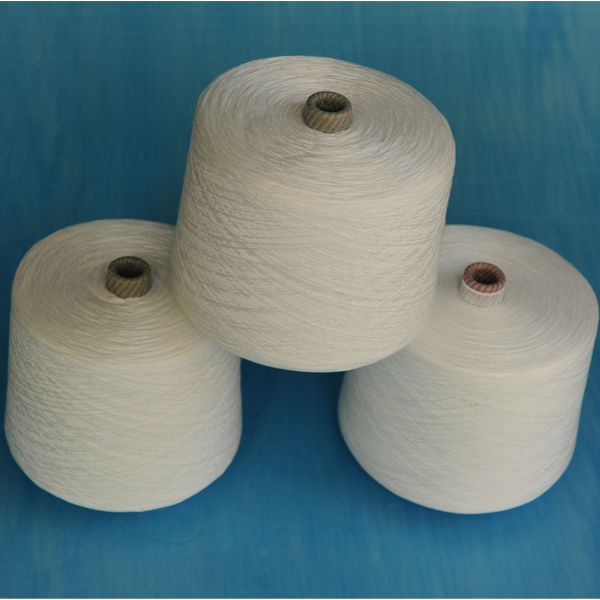 縫うことのための純粋なポリエステル未加工白い縫う糸は着る-縫い糸問屋・仕入れ・卸・卸売り