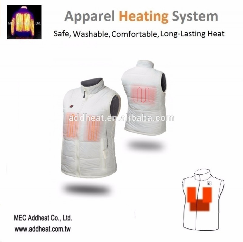 Mec addheat女性の温水服、5ボルトナイロン熱パッドベスト搭載任意2.1a usb電源銀行-ベスト問屋・仕入れ・卸・卸売り