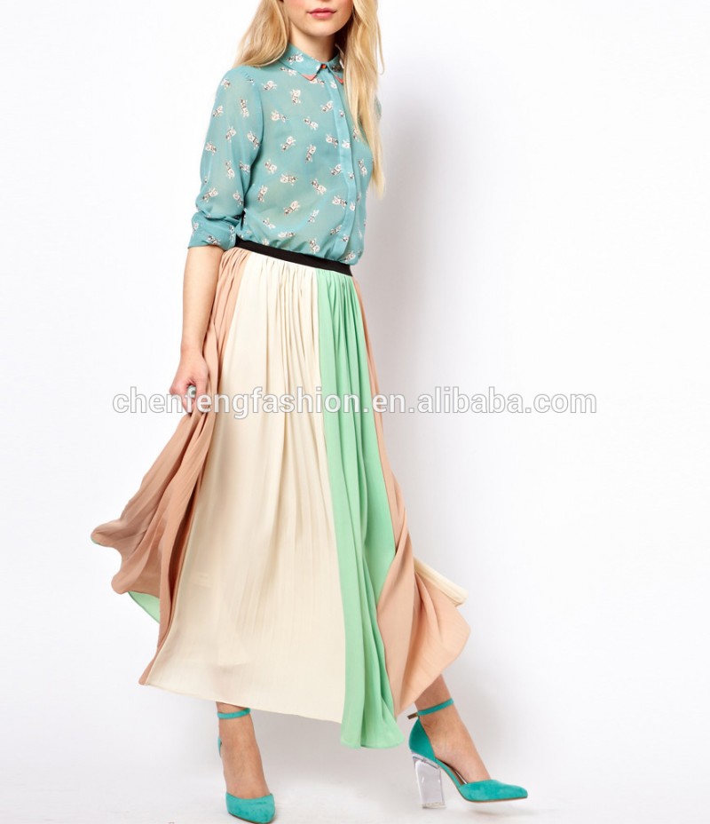 最新のロングプリーツスカートのモデルデザイン-プラスサイズドレス、スカート問屋・仕入れ・卸・卸売り