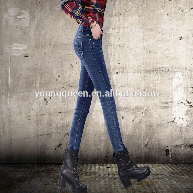 AZ27 2016韓国ストレッチジーンズ女性のズボン薄いヒップジーンズ鉛筆パンツジーンズ-ジーンズ問屋・仕入れ・卸・卸売り