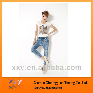 ファッションコットンストレッチ70％長さ2012ハイウエストジーンズの女性-ジーンズ問屋・仕入れ・卸・卸売り