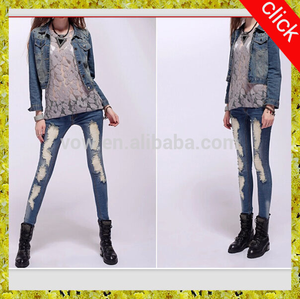 女性弾性2014年ripeedデニムジーンズメーカー中国のストレッチスキニージーンズの女性-ジーンズ問屋・仕入れ・卸・卸売り