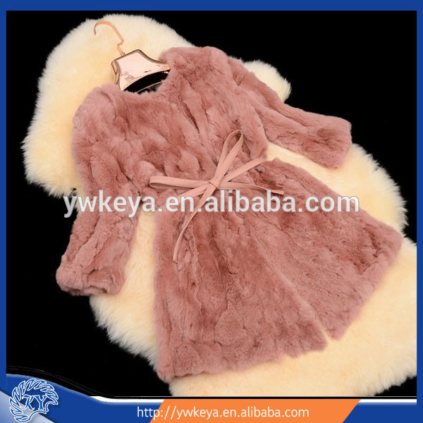 女性の冬服ロングナチュラル2015rexのウサギの毛皮の持つコート10色選択のための-コート問屋・仕入れ・卸・卸売り