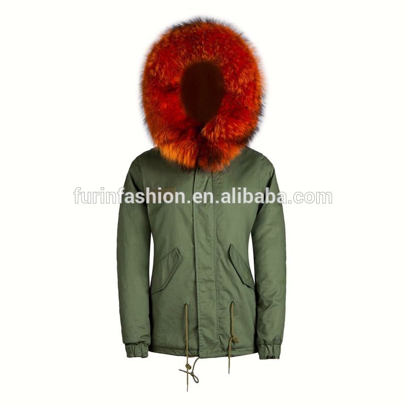 2016/2017新しいデザイン女性冬暖かいパーカージャケットでリアルビッグ取り外し可能な毛皮の襟-コート問屋・仕入れ・卸・卸売り