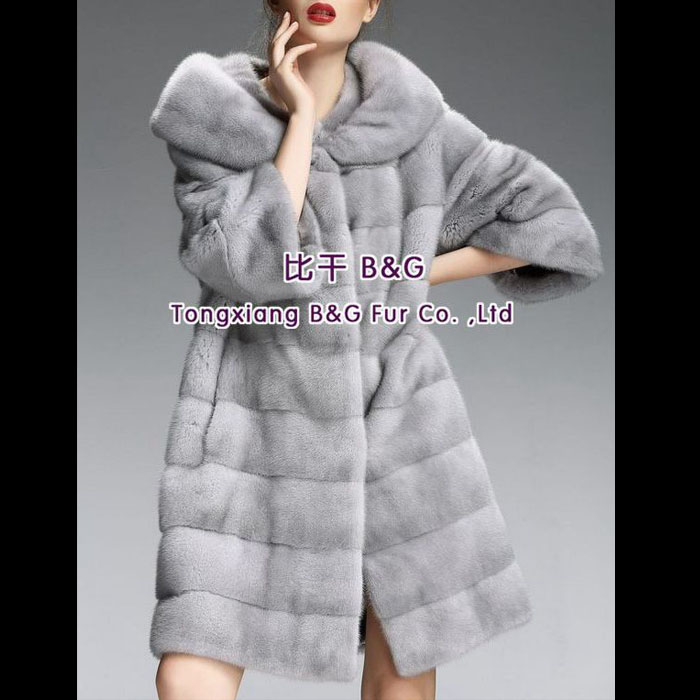 女性bg29204長い本物のミンクの毛皮のコート-コート問屋・仕入れ・卸・卸売り