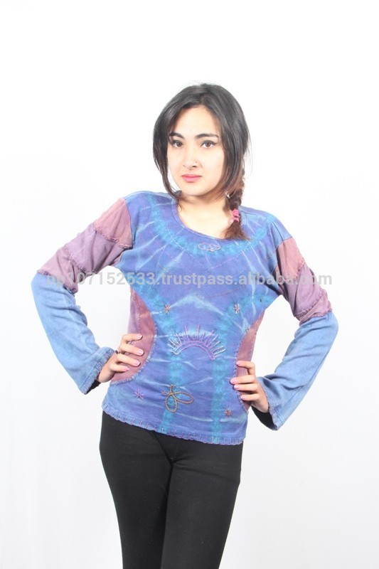 Shst86コットンジャージータイダイや仕事のhandembroideryt- シャツ$5.47価格-Tシャツ問屋・仕入れ・卸・卸売り