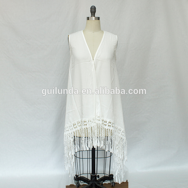 ロングレーヨン白い魚尾embroidedトップスレディブラウス白-婦人用トップス、ブラウス問屋・仕入れ・卸・卸売り