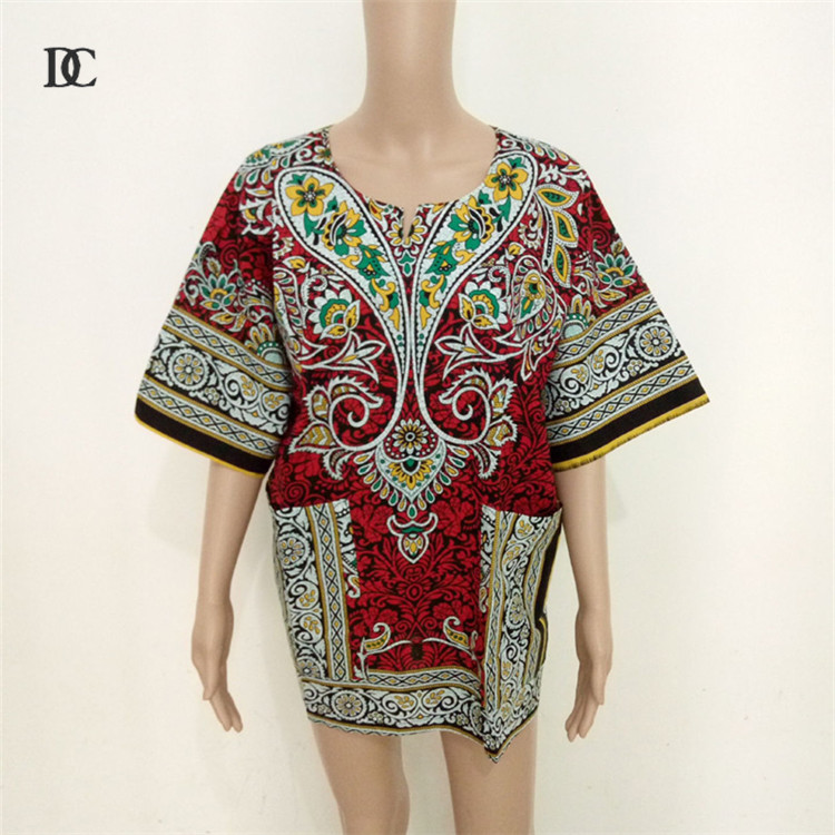 夏リネン部族dashikiシャツ用女性ヒッピー自由奔放に生きるハーフスリーブoネックプラスサイズ-プラスサイズシャツ、ブラウス問屋・仕入れ・卸・卸売り