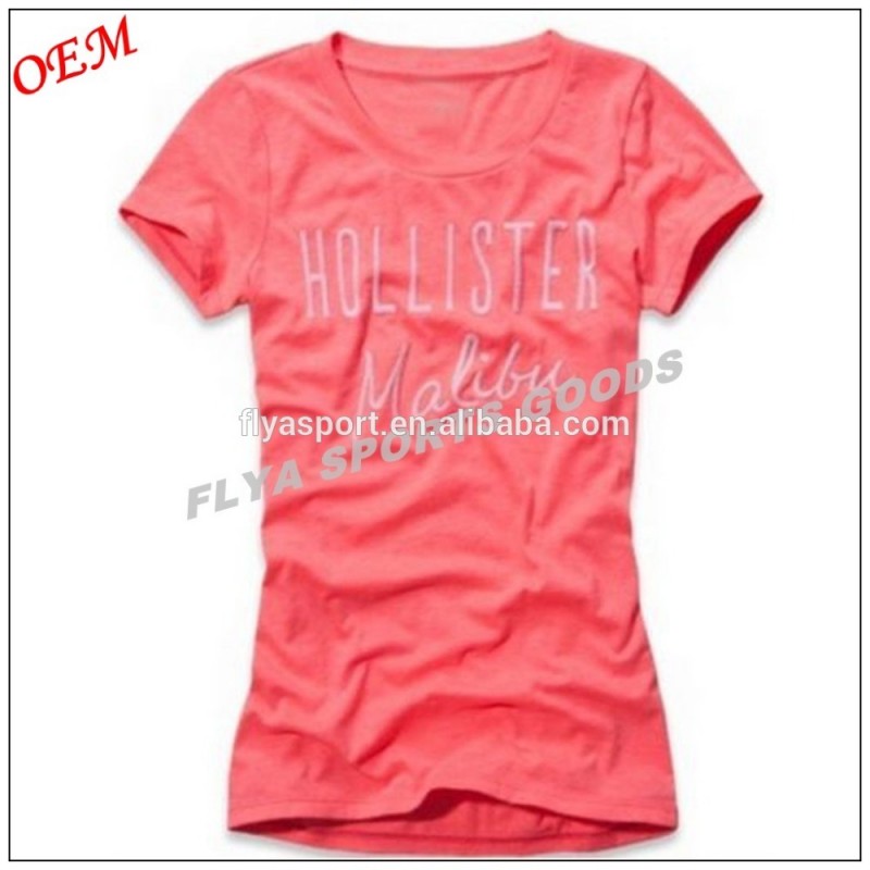 カスタム卸売女性ラウンドネック印刷ロゴスポーツセクシーなスリムフィットtシャツ-Tシャツ問屋・仕入れ・卸・卸売り