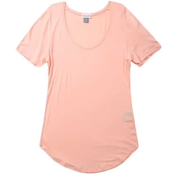 損失フィット空白丸みを帯び裾tシャツ女性のtシャツ-Tシャツ問屋・仕入れ・卸・卸売り