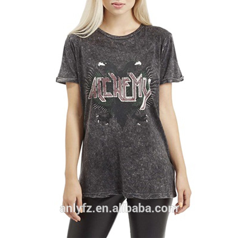 2016人気の女性のプリントtシャツボーイフレンドスタイルロングカジュアル緩いtシャツ半袖-Tシャツ問屋・仕入れ・卸・卸売り