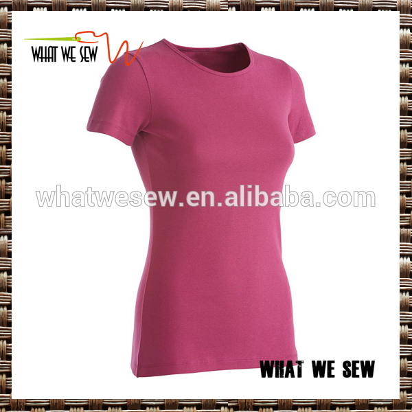 安いカスタムブランクラウンドネックtシャツ女性のワークアウトtシャツ工場で中国-Tシャツ問屋・仕入れ・卸・卸売り