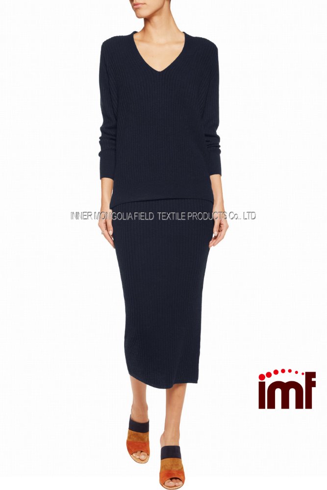 2016ファッションカシミヤセーター女性vネックセーターリブセーター-セーター問屋・仕入れ・卸・卸売り