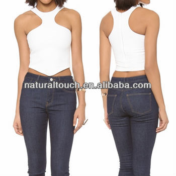 女性のノースリーブショートトップレーサーバックタイトなチョッキ/のtシャツ( ntf03065)-プラスサイズシャツ、ブラウス問屋・仕入れ・卸・卸売り