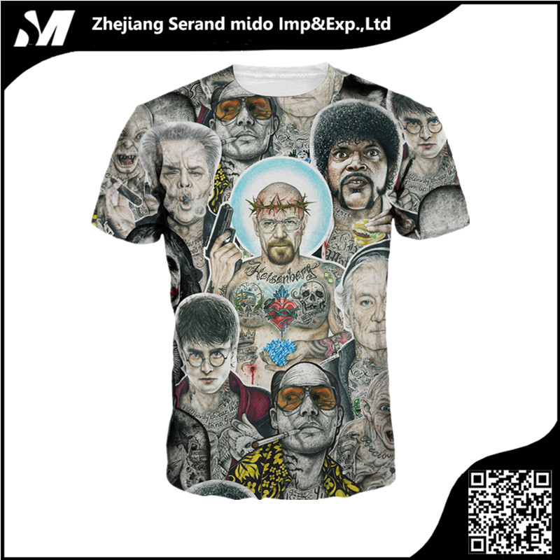 2016卸売高quanlityの半袖プリントtシャツ-問屋・仕入れ・卸・卸売り