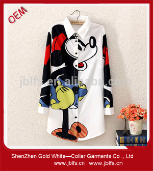 oem婦人全体ミッキーマウスプリントシャツ-Tシャツ問屋・仕入れ・卸・卸売り