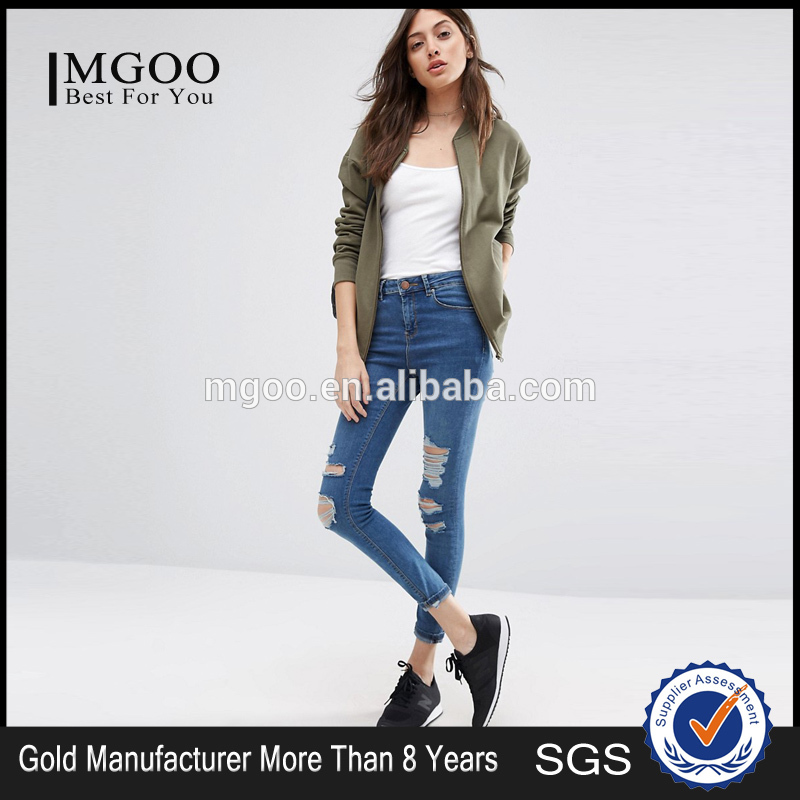 Mgoo因果スタイル女性ボンバージャケットでジャージ100綿ヨーロッパ服平野レディースロングスリーブソフトコート-セーター問屋・仕入れ・卸・卸売り