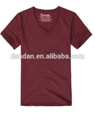 高品質コンフォート100%コットンメンズ無地vネックtシャツ-Tシャツ問屋・仕入れ・卸・卸売り