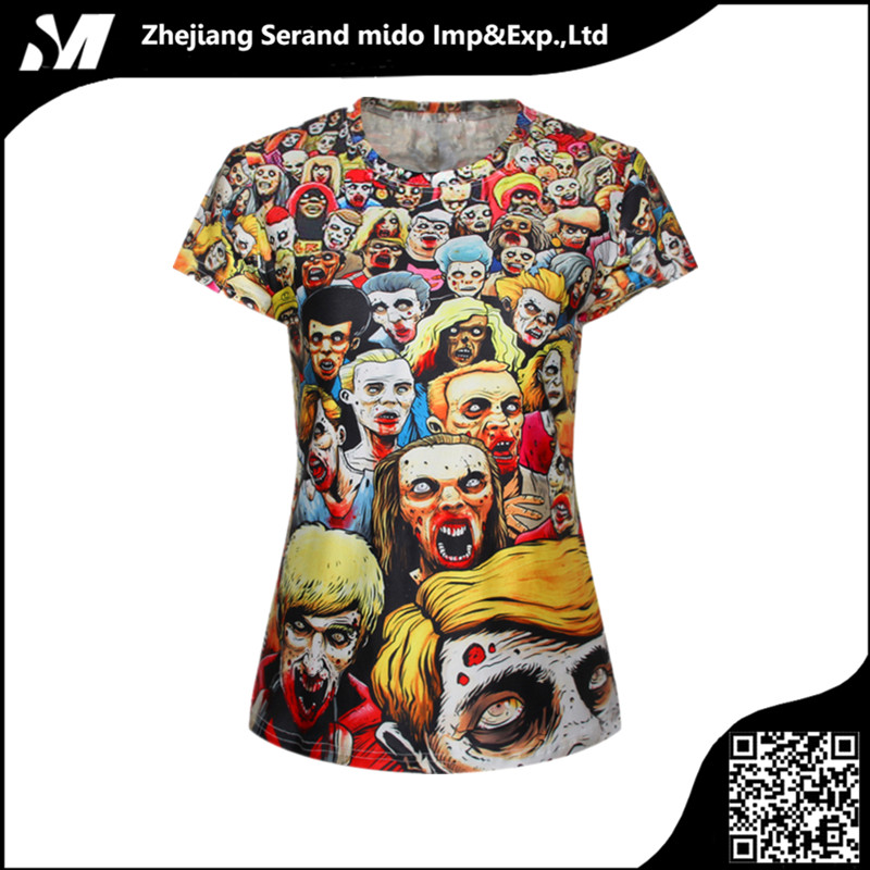 ファッションデザイン昇華印刷カスタム女性の3d tシャツ-Tシャツ問屋・仕入れ・卸・卸売り