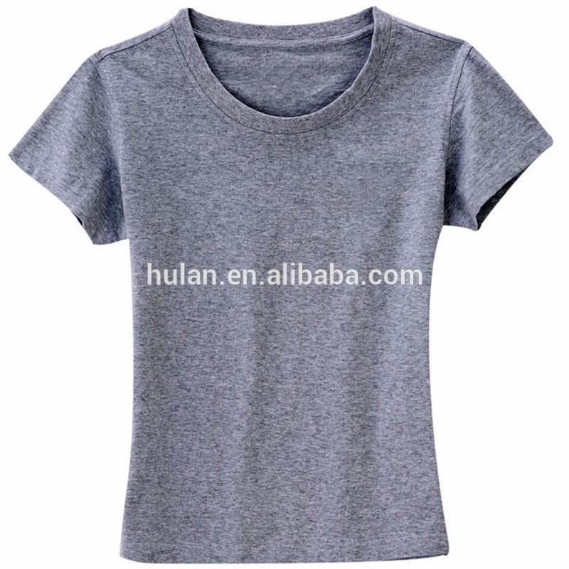 2016熱い販売安い無地カラークルーネック女性スリムtシャツ-Tシャツ問屋・仕入れ・卸・卸売り